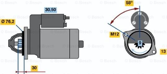 BOSCH 0 001 108 113 - Стартер autozip.com.ua