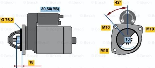 BOSCH 0 001 108 139 - Стартер autozip.com.ua