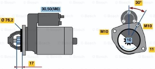 BOSCH 0 001 108 121 - Стартер autozip.com.ua