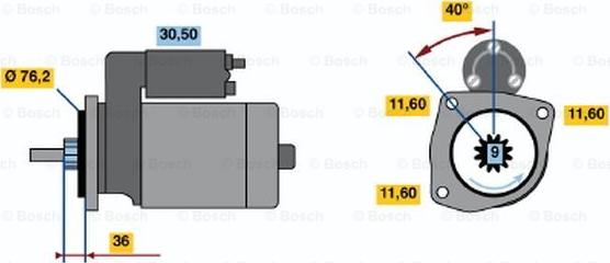 BOSCH 0 001 108 127 - Стартер autozip.com.ua