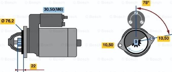 BOSCH 0 001 108 178 - Стартер autozip.com.ua