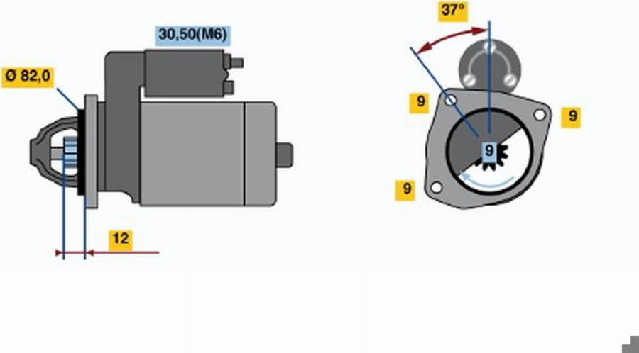 BOSCH 0 001 108 204 - Стартер autozip.com.ua