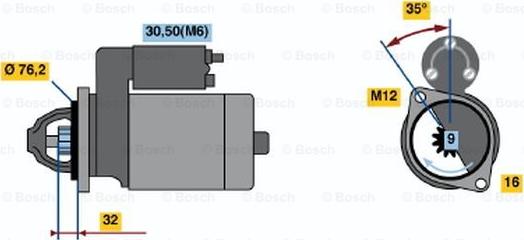 BOSCH 0 001 108 200 - Стартер autozip.com.ua