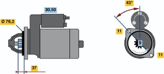 BOSCH 0001108203 - Стартер autozip.com.ua