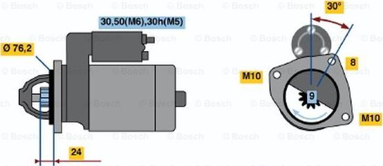 BOSCH 0 001 108 230 - Стартер autozip.com.ua