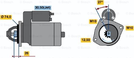 BOSCH 0 001 108 228 - Стартер autozip.com.ua