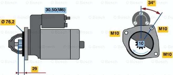 BOSCH 0 001 107 499 - Стартер autozip.com.ua