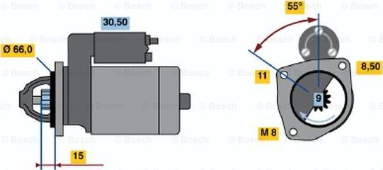 BOSCH 0 001 107 097 - Стартер autozip.com.ua