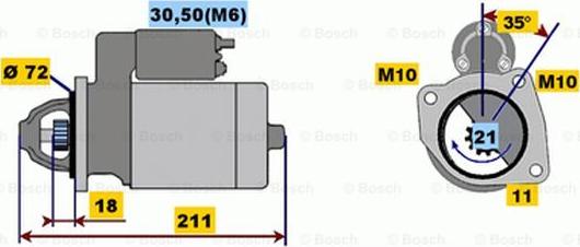 BOSCH 0 001 107 059 - Стартер autozip.com.ua