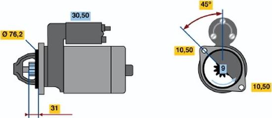 BOSCH 0001107058 - Стартер autozip.com.ua