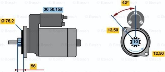 BOSCH 0 001 107 003 - Стартер autozip.com.ua