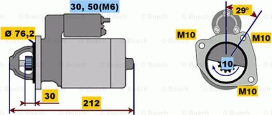 BOSCH 0 001 107 087 - Стартер autozip.com.ua