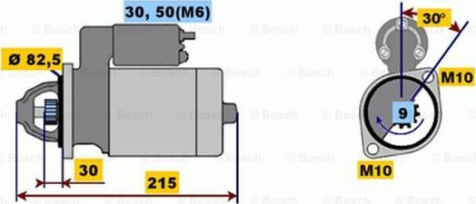 BOSCH 0 001 107 037 - Стартер autozip.com.ua