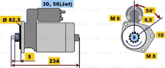 BOSCH 0 001 107 025 - Стартер autozip.com.ua