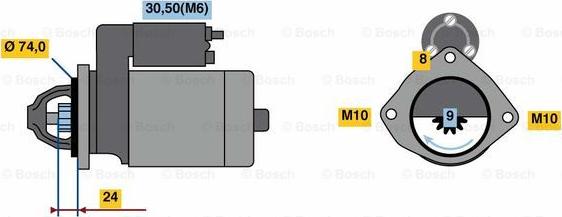 BOSCH 0 001 115 040 - Стартер autozip.com.ua