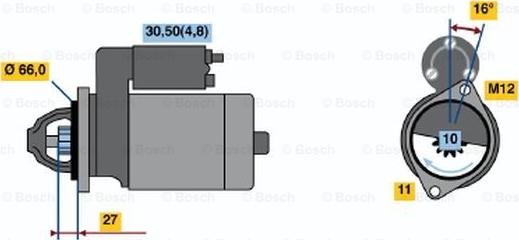 BOSCH 0 001 115 082 - Стартер autozip.com.ua