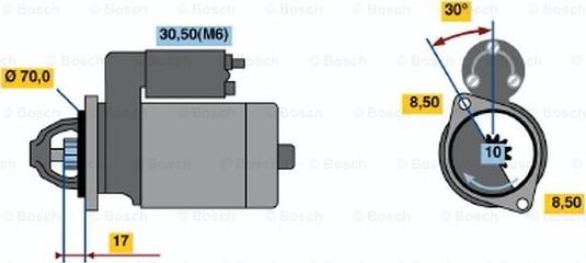 BOSCH 0 001 115 008 - Стартер autozip.com.ua