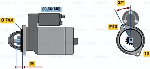 BOSCH 0 001 115 016 - Стартер autozip.com.ua