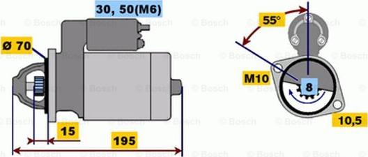 BOSCH 0 001 116 006 - Стартер autozip.com.ua