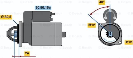 BOSCH 0 001 110 048 - Стартер autozip.com.ua