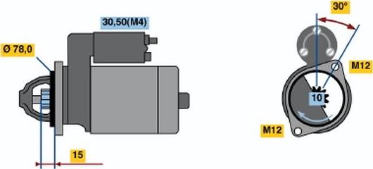 BOSCH 0 001 110 054 - Стартер autozip.com.ua