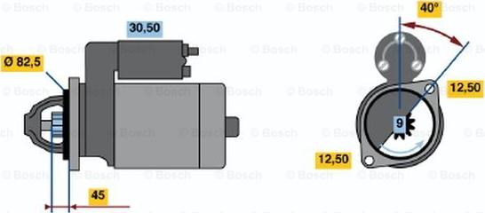 BOSCH 0 001 110 009 - Стартер autozip.com.ua