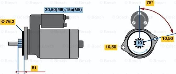 BOSCH 0 001 110 081 - Стартер autozip.com.ua