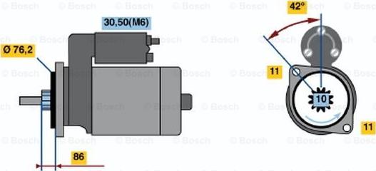 BOSCH 0 001 110 073 - Стартер autozip.com.ua