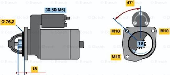 BOSCH 0 001 110 104 - Стартер autozip.com.ua