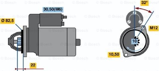 BOSCH 0 001 110 115 - Стартер autozip.com.ua