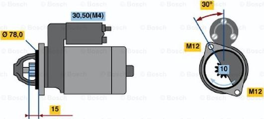 BOSCH 0 001 110 113 - Стартер autozip.com.ua