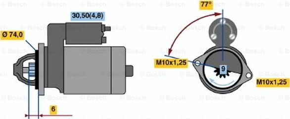 BOSCH 0 001 110 132 - Стартер autozip.com.ua