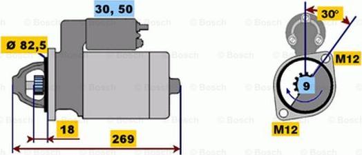 BOSCH 0 001 110 126 - Стартер autozip.com.ua