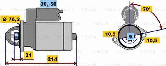 BOSCH 0 001 113 004 - Стартер autozip.com.ua