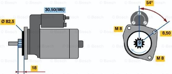 BOSCH 0 001 113 007 - Стартер autozip.com.ua