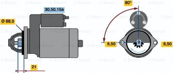 BOSCH 0 001 112 008 - Стартер autozip.com.ua