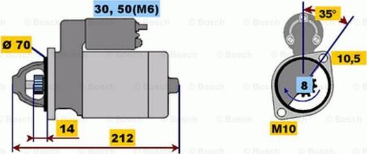 BOSCH 0 001 112 017 - Стартер autozip.com.ua