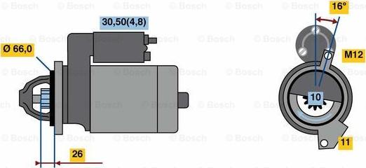 BOSCH 0 001 139 019 - Стартер autozip.com.ua