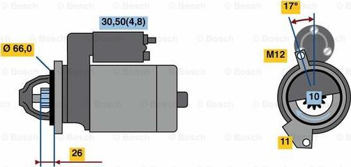 BOSCH 0 001 139 041 - Стартер autozip.com.ua