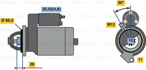 BOSCH 0 001 138 019 - Стартер autozip.com.ua