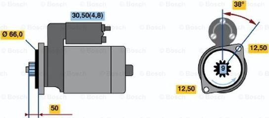 BOSCH 0 001 124 026 - Стартер autozip.com.ua