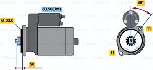 BOSCH 0 001 124 022 - Стартер autozip.com.ua