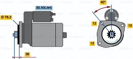 BOSCH 0 001 125 035 - Стартер autozip.com.ua