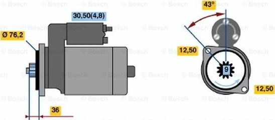 BOSCH 0 001 120 402 - Стартер autozip.com.ua