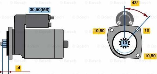 BOSCH 0 001 121 443 - Стартер autozip.com.ua