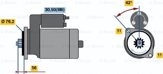 BOSCH 0 001 121 003 - Стартер autozip.com.ua