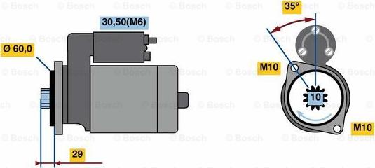 BOSCH 0 001 122 201 - Стартер autozip.com.ua