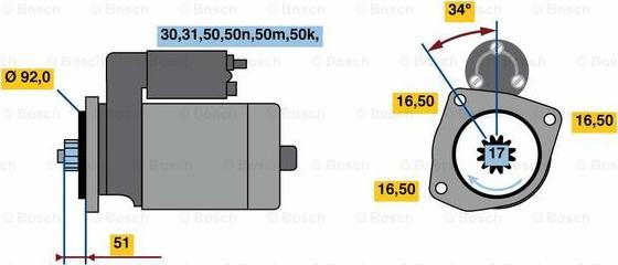 BOSCH 0 001 340 502 - Стартер autozip.com.ua