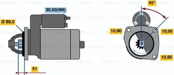 BOSCH 0 001 369 007 - Стартер autozip.com.ua