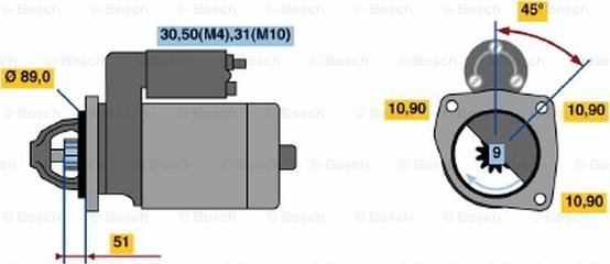 BOSCH 0 001 369 025 - Стартер autozip.com.ua